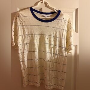 Iro striped Distressed short sleeve
